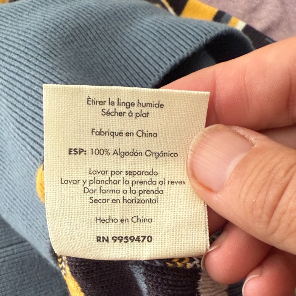 Joanie Women's Crewneck Sweater in Yellow and Gray-worn twice; 135 retail - Picture 6 of 7
